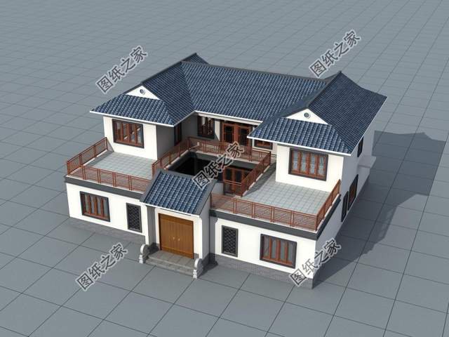 農村小型合院設計，外觀莊重大氣，內部布局講究