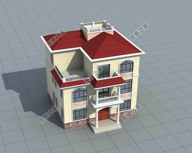 鄉(xiāng)村三層別墅設計，施工簡便，成本低，是回鄉(xiāng)建房的首選