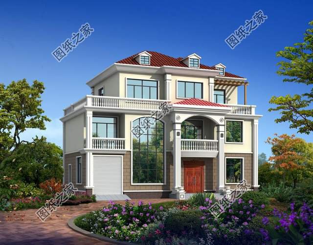 三層別墅設(shè)計圖紙，建房選擇對了好戶型，鄰居都羨慕