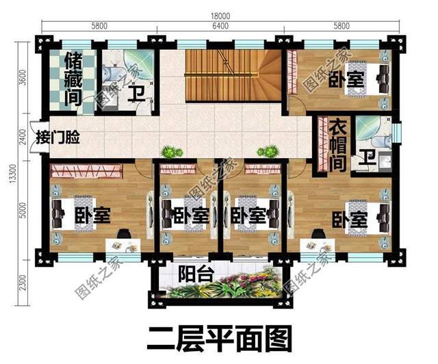 對稱式二層別墅設計，設計精美，忍不住多看幾眼