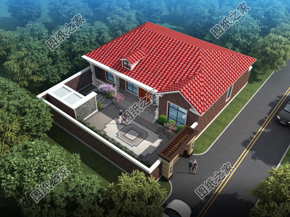 一層養(yǎng)老房帶小院的設(shè)計，大方實用建出來比樓房還漂亮