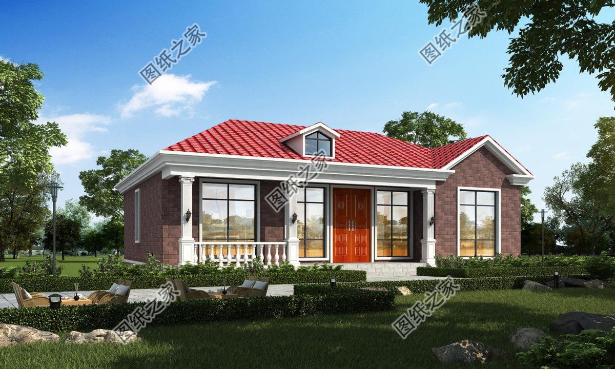 一層養(yǎng)老房帶小院的設(shè)計，大方實用建出來比樓房還漂亮