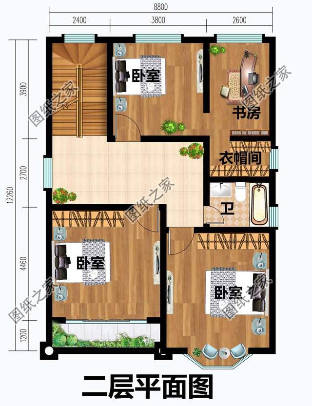 三層農(nóng)村自建房設(shè)計(jì)，陽(yáng)光房設(shè)計(jì)形成一個(gè)休閑、娛樂(lè)的場(chǎng)所