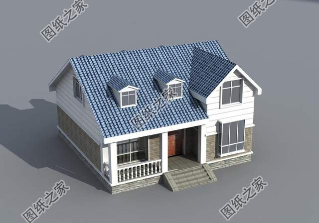 坡屋頂二層別墅，美觀大方，設計精美又實用