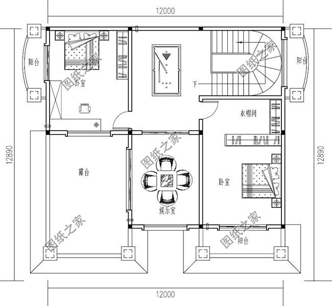 農(nóng)村四層別墅設(shè)計，戶型簡單好看實(shí)用，是高層住宅的首選