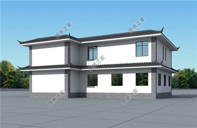 中式風(fēng)格二層別墅，帶商鋪設(shè)計(jì)，回鄉(xiāng)建一棟超值