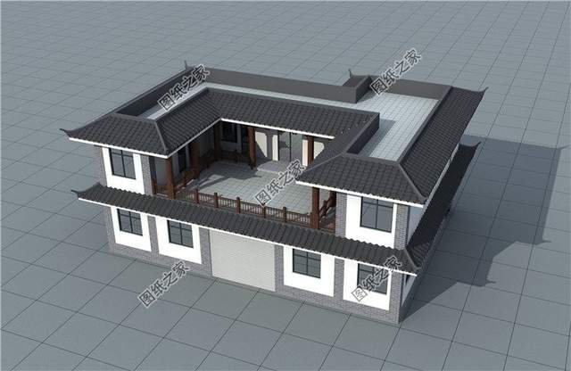 中式風(fēng)格二層別墅，帶商鋪設(shè)計(jì)，回鄉(xiāng)建一棟超值