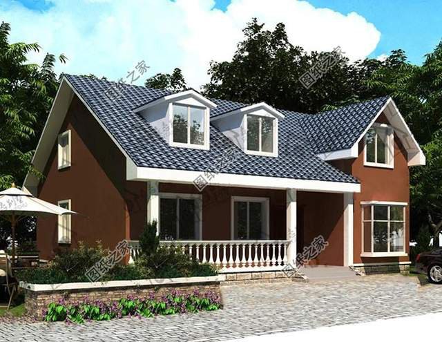 農(nóng)村一層半坡屋頂別墅圖，滿足戶主回家度假養(yǎng)老生活所需
