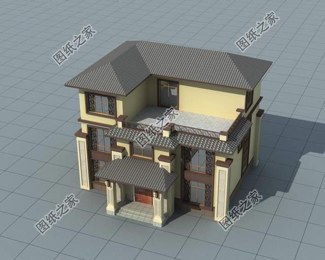 新中式三層自建房，簡單現(xiàn)代風(fēng)情，包含濃厚東方神秘色彩