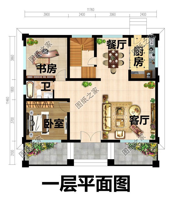 老爸打算開春后建房給了我5款圖紙，不知道該選哪一套？