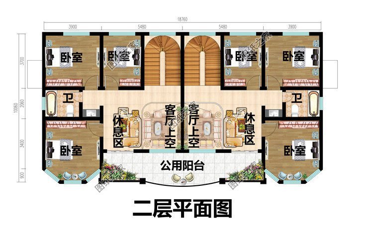 雙拼別墅戶型設(shè)計(jì)圖，凝聚家人情感的居所，帶給您溫馨的農(nóng)村生活