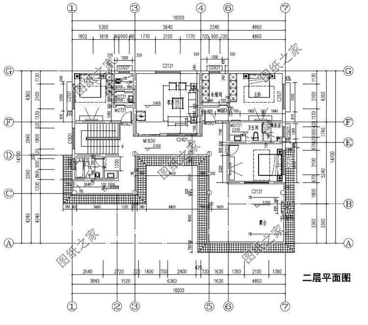 新中式7字型別墅，不規(guī)則戶型搭配上中式更渲染了一種新式韻味