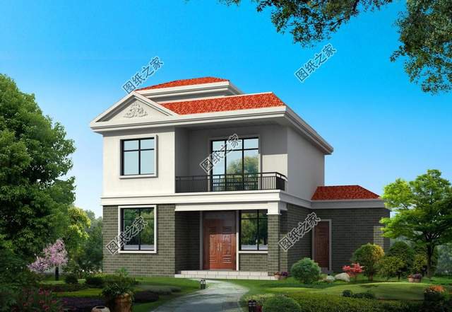 農(nóng)村二層簡單別墅，帶偏房設(shè)計(jì)，居住舒適性價(jià)比高