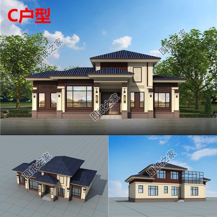 二層帶陽光房別墅，悠然享受，適合回老家建一棟