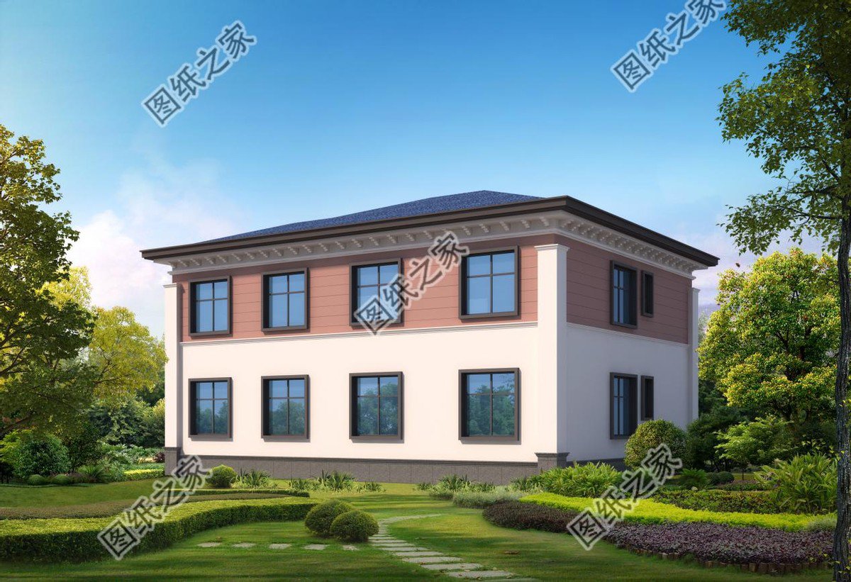 新中式對稱別墅，給人沉穩(wěn)踏實的感覺，舒適感上升