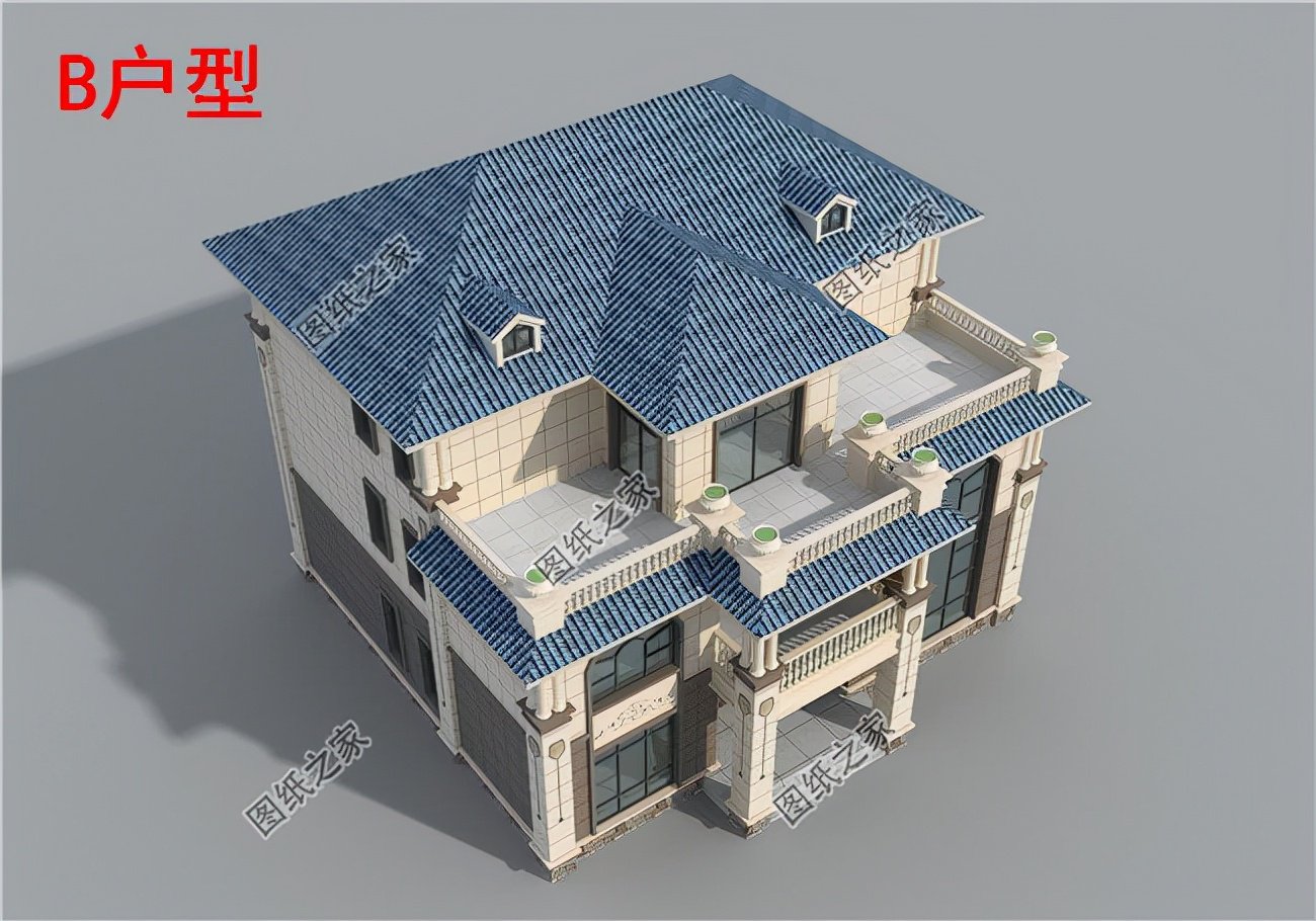 二層半農(nóng)村別墅設計，不浪費錢，家庭生活溫暖舒適，經(jīng)濟實用