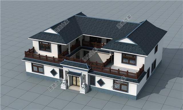 中式合院別墅設計，緊跟時代潮流，增加更多的實用性功能
