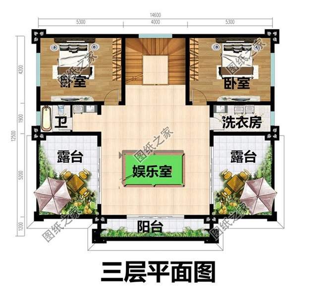 挑空農(nóng)村別墅設(shè)計(jì)，室內(nèi)空間大氣，居住起來(lái)會(huì)更加舒適