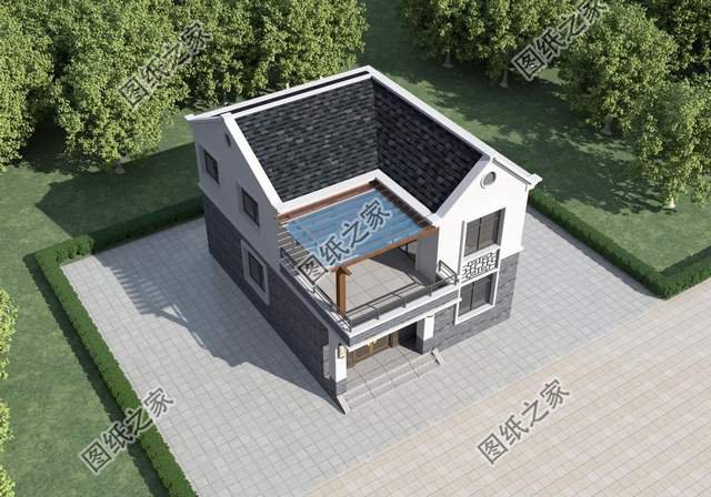 農(nóng)村二層仿古住宅，中式傳統(tǒng)文化設(shè)計(jì)，真是好看得爆了