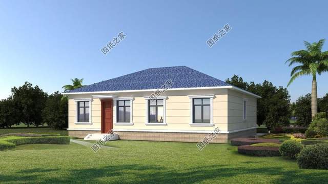 鄉(xiāng)村一層別墅設計圖紙，鄉(xiāng)間深處，靜謐洋房