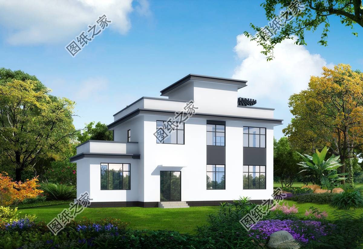 現(xiàn)代農(nóng)村別墅效果圖，內(nèi)部功能夠用，不需要太多的成本就能建造