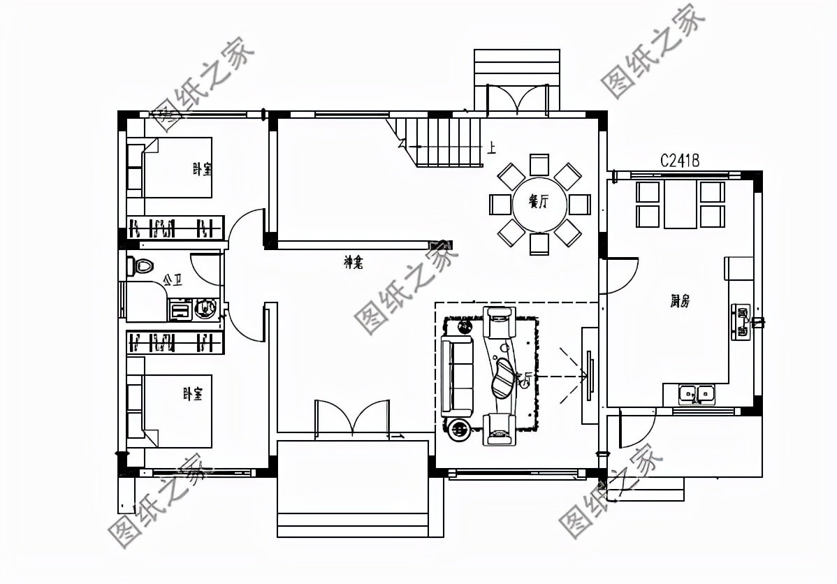 現(xiàn)代農(nóng)村別墅效果圖，內(nèi)部功能夠用，不需要太多的成本就能建造