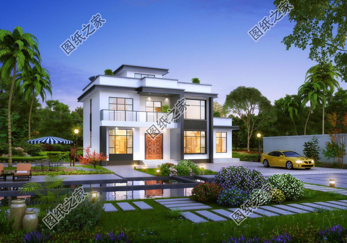 現(xiàn)代農(nóng)村別墅效果圖，內(nèi)部功能夠用，不需要太多的成本就能建造