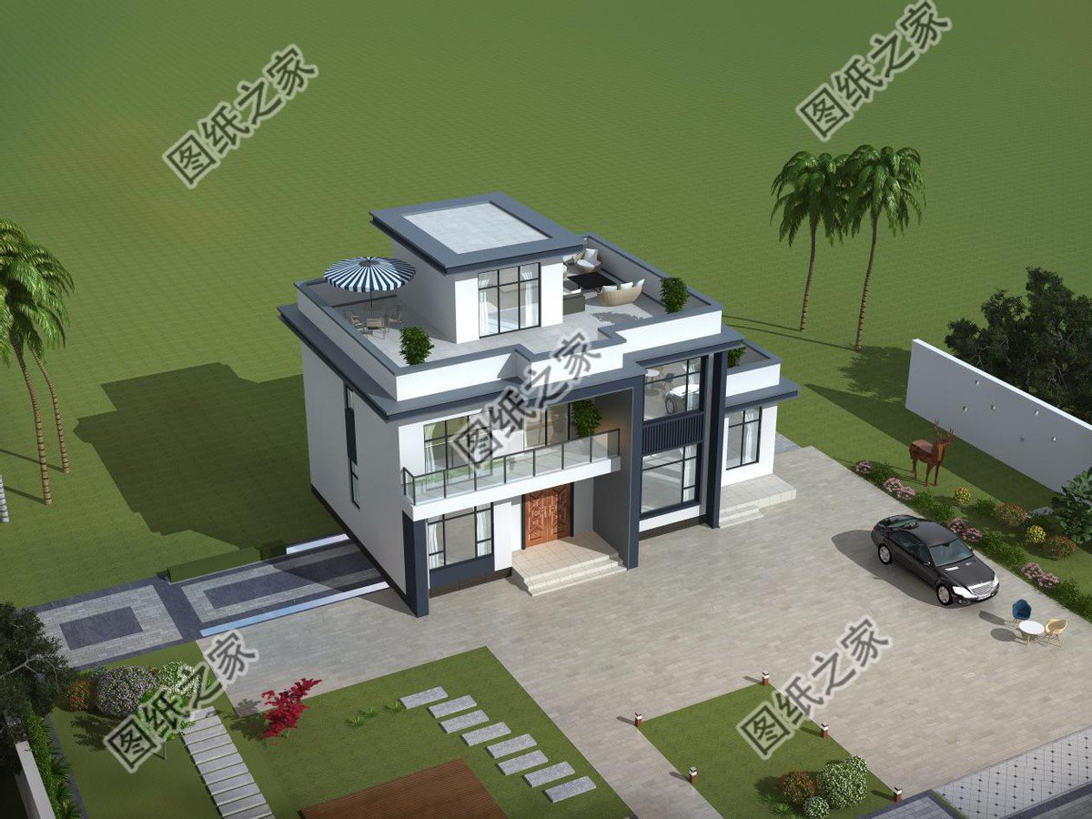 現(xiàn)代農(nóng)村別墅效果圖，內(nèi)部功能夠用，不需要太多的成本就能建造