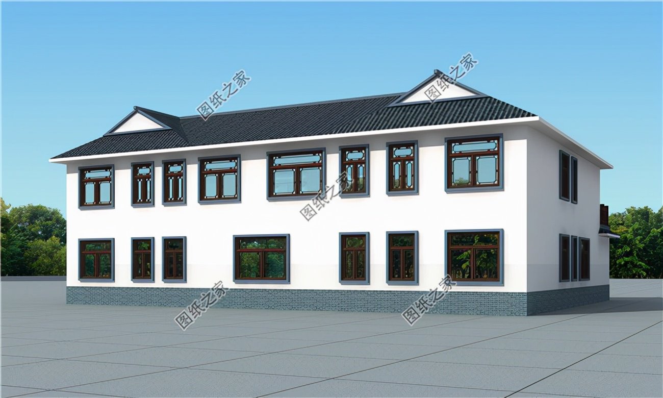 兩層四合院別墅，不易過(guò)時(shí)的農(nóng)村住宅，改變自家的居住空間