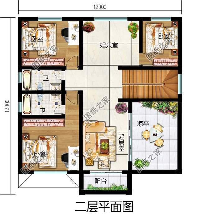 簡約大方的農(nóng)村住房合集，室內(nèi)功能分工明確，外觀樸素又大方