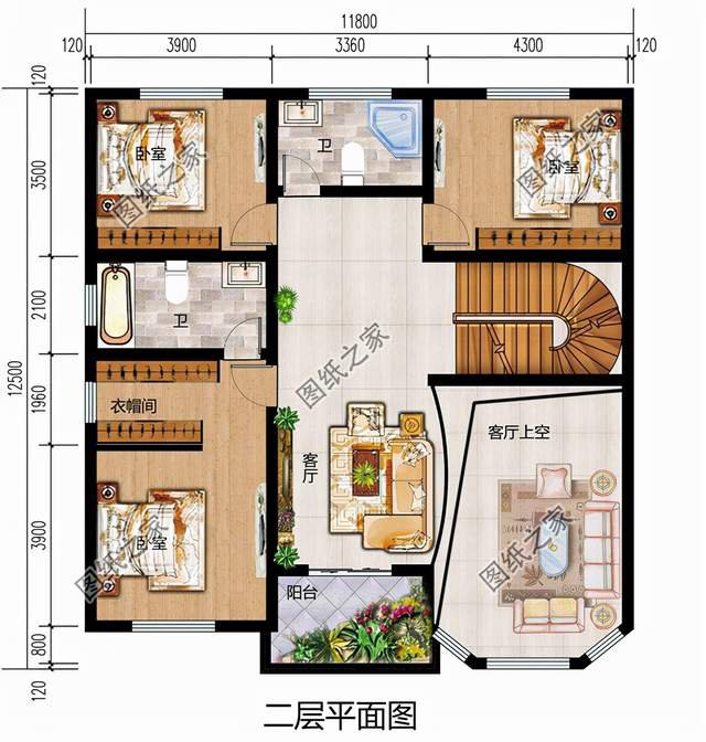 五套農(nóng)村別墅設(shè)計圖紙，大氣又實用，開春建房方便施工