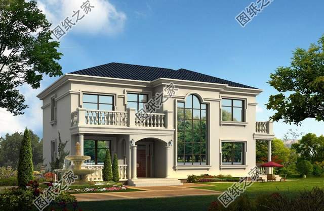 歐式復式別墅設(shè)計，室內(nèi)十分寬敞通透，提升居住體驗感