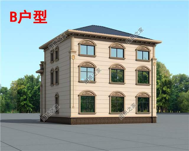 兩層半農(nóng)村自建房設(shè)計(jì)，有車庫帶露臺(tái)，增加幸福感