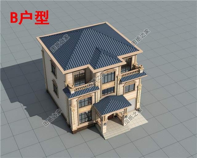 兩層半農(nóng)村自建房設(shè)計(jì)，有車庫帶露臺(tái)，增加幸福感