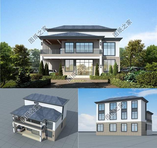 兩層半農(nóng)村自建房設(shè)計(jì)，有車庫帶露臺(tái)，增加幸福感