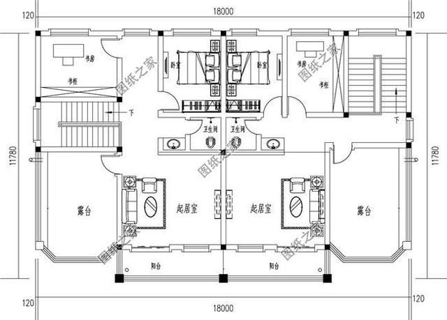 五套雙拼別墅設計，血濃于水的親情，一起建房互相幫襯還省錢