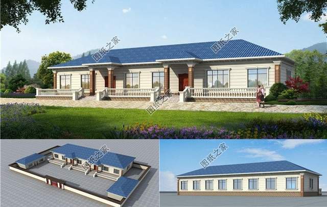 五套雙拼別墅設計，血濃于水的親情，一起建房互相幫襯還省錢