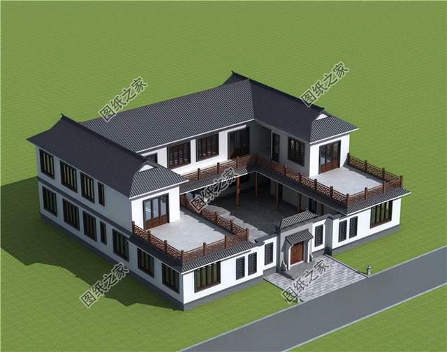 農(nóng)村中式別墅，是傳統(tǒng)文化的另一種表達(dá)，帶有文化氣息不失靈氣