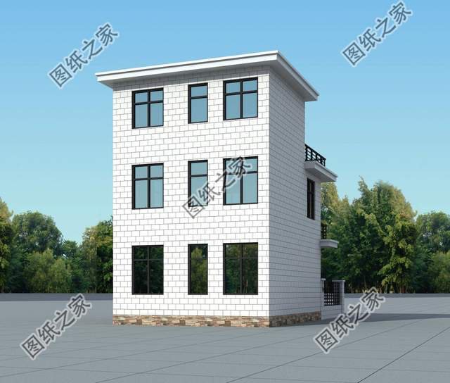 文化石裝飾的農(nóng)村別墅，外觀色彩自然，紋理粗獷豪放