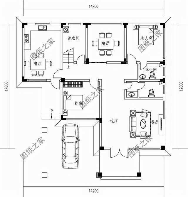 5款帶車(chē)庫(kù)的農(nóng)村別墅設(shè)計(jì)，滿(mǎn)足基本居住舒適性，出行更便捷