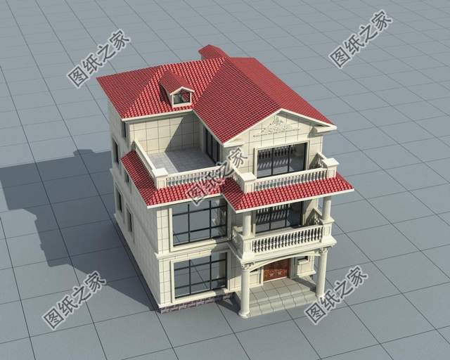 二層半簡歐式別墅設(shè)計，室內(nèi)功能充足，保證家人生活舒適溫馨