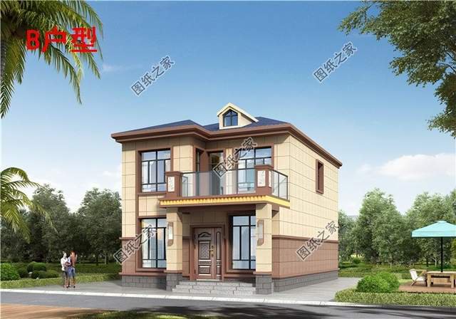 兩開間別墅設(shè)計(jì)，小面積建房的福音，喜歡的就拿去參考吧