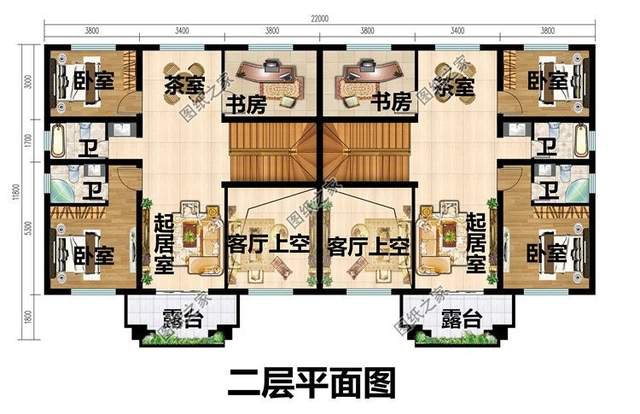 雙拼住宅設(shè)計，外觀大氣威嚴，內(nèi)部格局合理實用