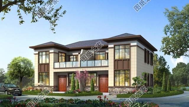 農(nóng)村兄弟雙拼房，房屋外觀氣派，家人互相有個(gè)照應(yīng)