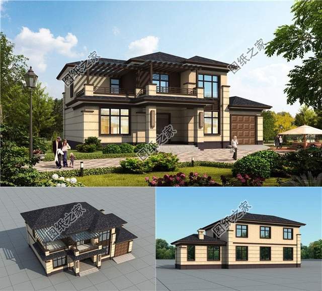 五套農(nóng)村小別墅，帶有車(chē)庫(kù)，給準(zhǔn)備建房的朋友們趕緊安排上