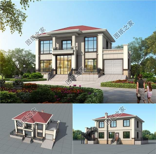 五套農(nóng)村小別墅，帶有車(chē)庫(kù)，給準(zhǔn)備建房的朋友們趕緊安排上