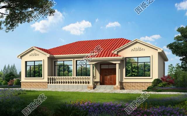 五開(kāi)間一層別墅設(shè)計(jì)，伴在父母身邊，享受天倫之樂(lè)