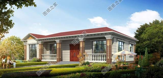 五開(kāi)間一層別墅設(shè)計(jì)，伴在父母身邊，享受天倫之樂(lè)