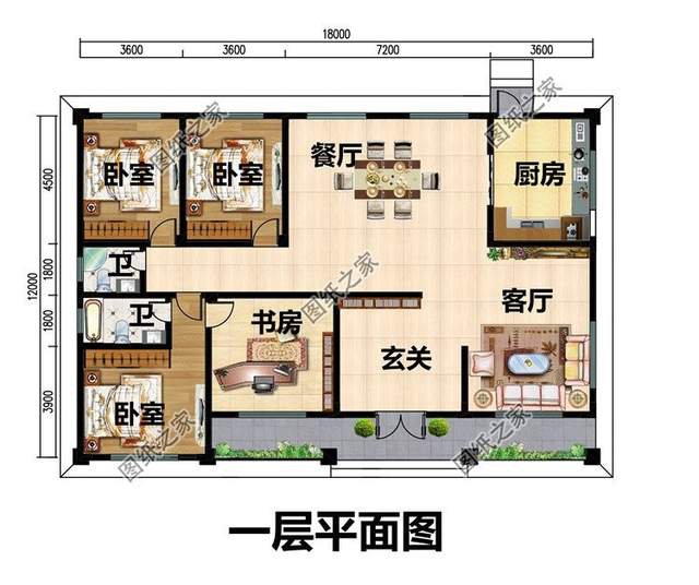 五開(kāi)間一層別墅設(shè)計(jì)，伴在父母身邊，享受天倫之樂(lè)