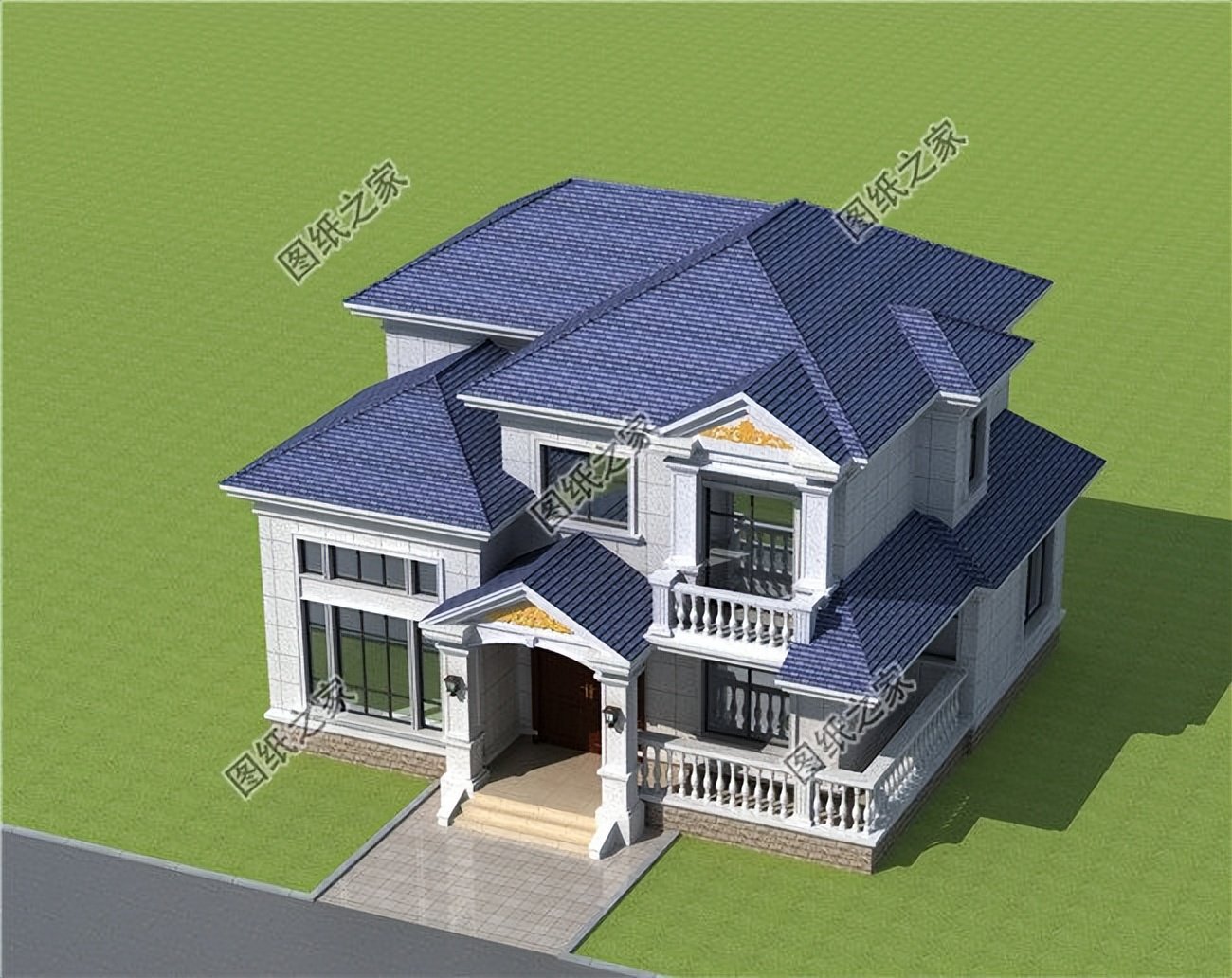 坡屋頂?shù)霓r(nóng)村別墅，兼得實用與美觀，性價比超高的設計